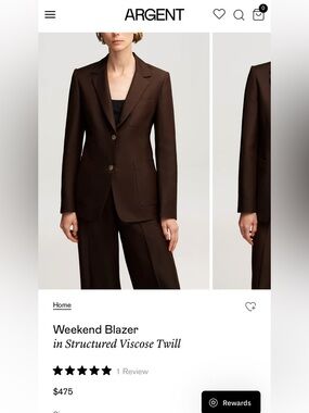 ARGENT Brown Suit - worn once!